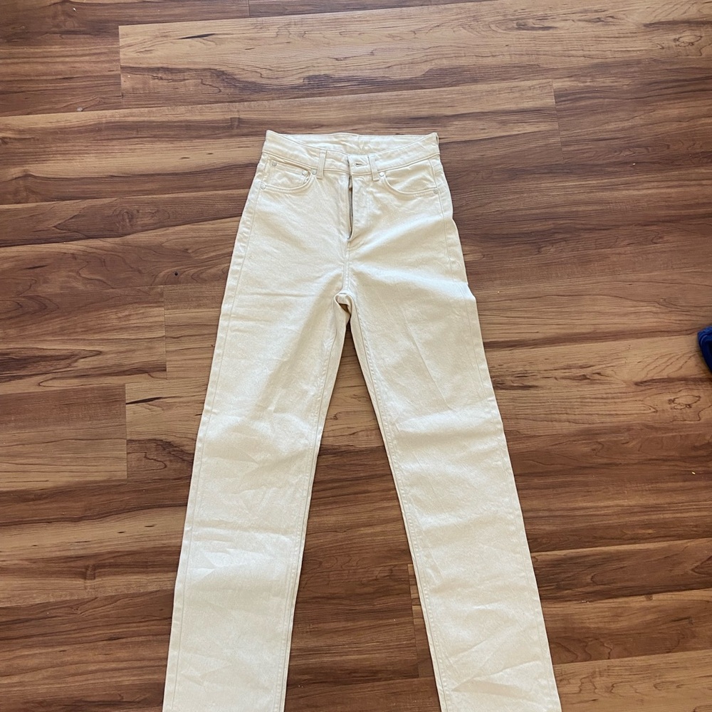 Djerf avenue straight jeans in cream (NWT) - Picture 6 of 10